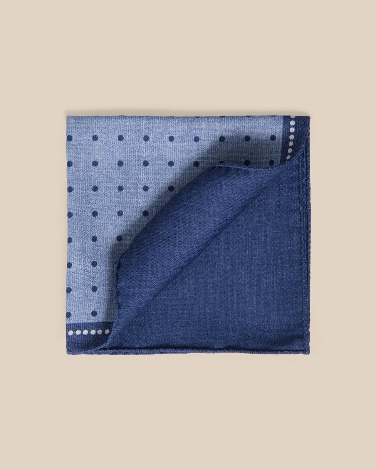 Silk Pocket Square - Silk Pocket Square Chambray Pin Dot